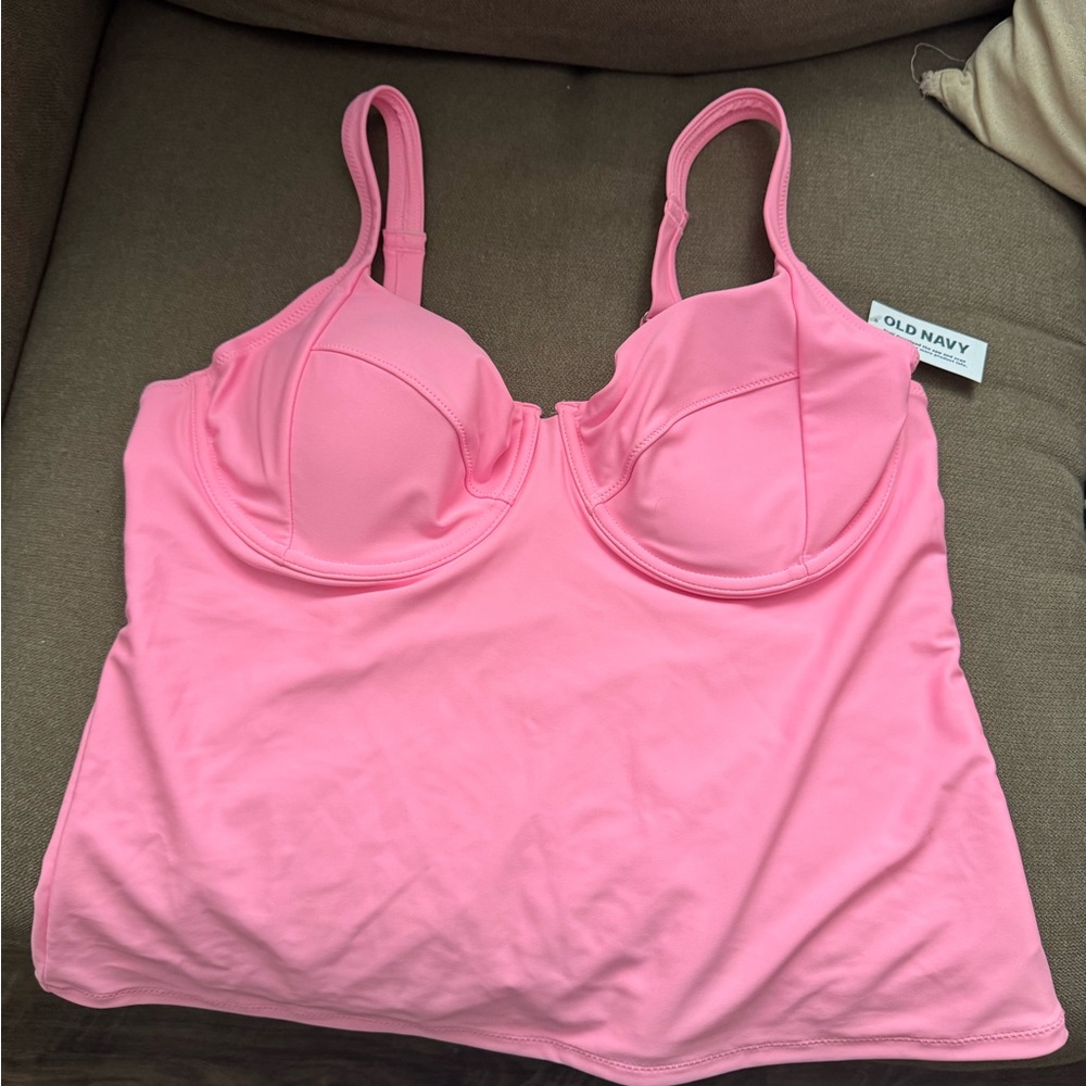 Old Navy Pink Swim Bra with Underwire Support